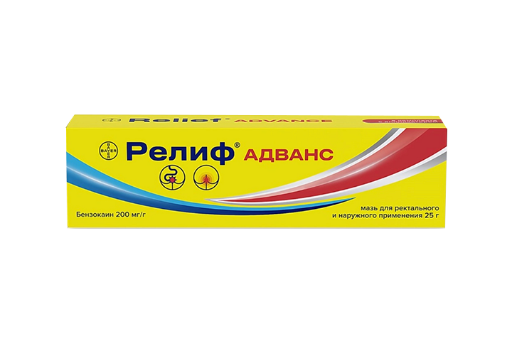 Релиф Адванс мазь д/рект/нар прим 25г
