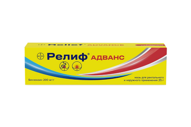 Релиф Адванс мазь д/рект/нар прим 25г