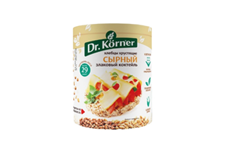 Dr.Korner Хлебцы злаковый коктейль сырный хрустящие 100г