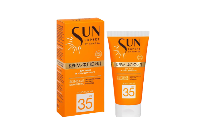Sun Expert by Krassa Крем-флюид д/лица/зоны декольте SPF35 50мл