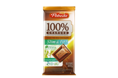 Чаржед Шоколад молоч б/сах Slim&Fit 100г