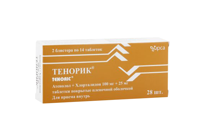 Тенорик 100/25мг табл п/пл/о №28