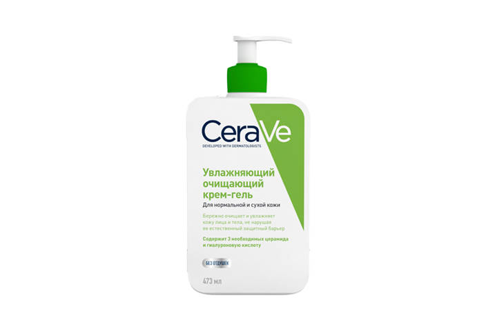 CeraVe Крем-гель увлажн очищ д/норм/сухой кожи лица/тела 473мл с помп