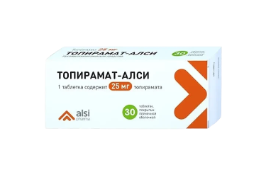 Топирамат-АЛСИ 25мг табл п/пл/о №30