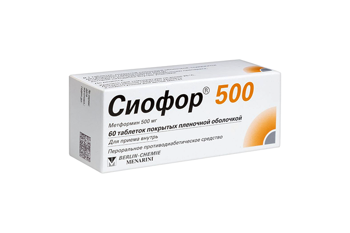 Сиофор 500 500мг табл п/пл/о №60 шк5200