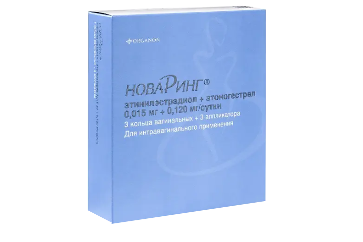 НоваРинг 0,015мг+0,120мг/сут кольцо ваг №3 в компл с апплик 3шт