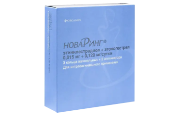 НоваРинг 0,015мг+0,120мг/сут кольцо ваг №3 в компл с апплик 3шт