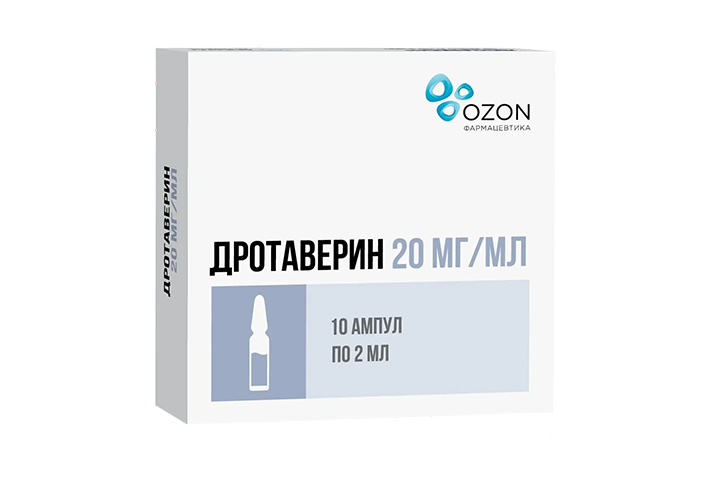 Дротаверин 20мг/мл р-р д/и 2мл амп №10