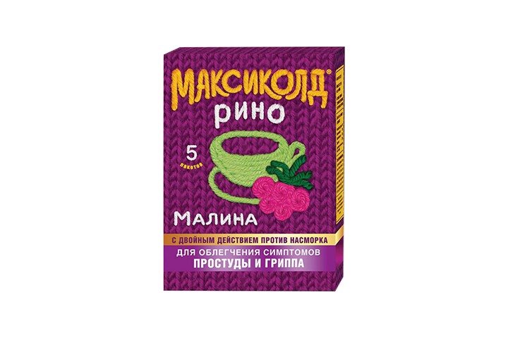 Максиколд Рино пор д/приг р-ра д/пр внутрь 15г пак №5 малина