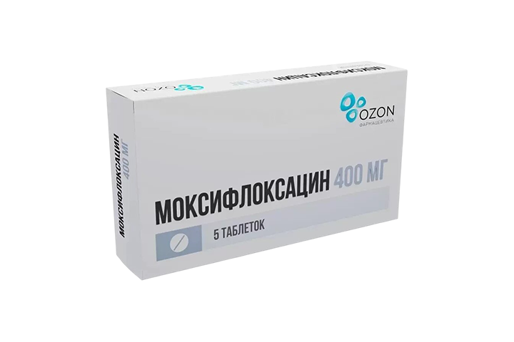 Моксифлоксацин 400мг табл п/пл/о №5
