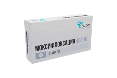 Моксифлоксацин 400мг табл п/пл/о №5