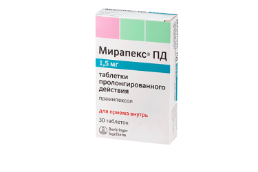 Мирапекс ПД 1,5мг табл пролонг №30