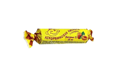Аскорбиновая к-та крутка с/сах табл №10 персик