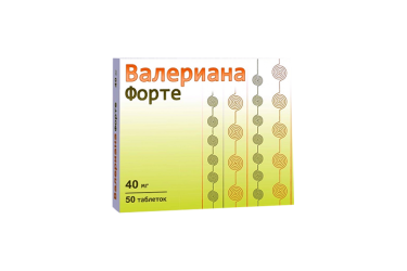 Валериана форте 40мг табл п/о №50