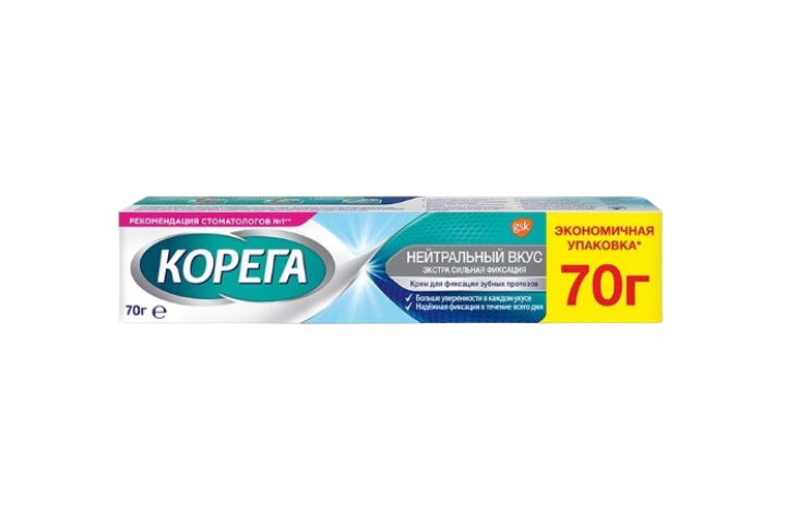 Корега Крем д/фикс зубных протезов Экстра сильный 70г нейтрал