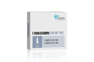 Глюкозамин 200мг/мл конц-т д/приг р-ра в/м 2мл амп №5
