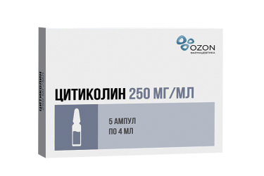 Цитиколин 250мг/мл р-р д в/в в/м 4мл амп №5