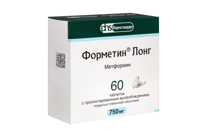 Форметин Лонг 750мг табл п/пл/о пролонг №60