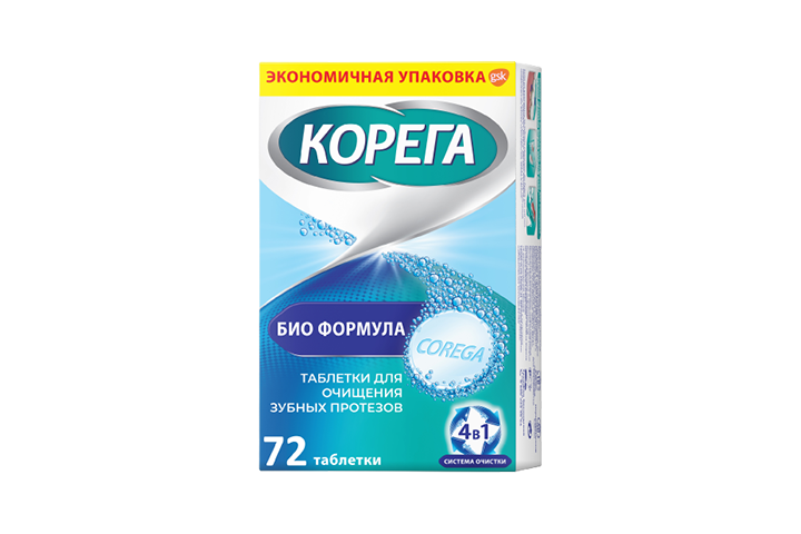 Корега табл д/очищ зубных протезов Биоформула №72