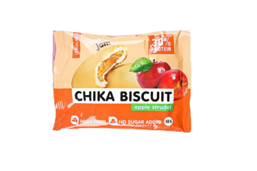 Chikalab Печенье протеиновое Chika Biscuit бисквит б/сах 50г яблоч/штрудель