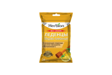 Хербион леденцы б/сах №25 мед/лимон