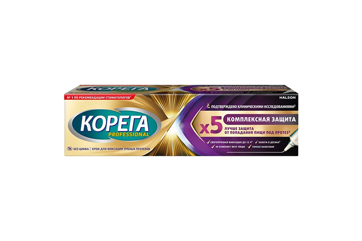 Корега Профэшнл Крем д/фикс зубных протезов Комплекс защита 40г