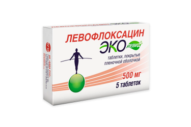 Левофлоксацин Эколевид 500мг табл п/пл/о №5