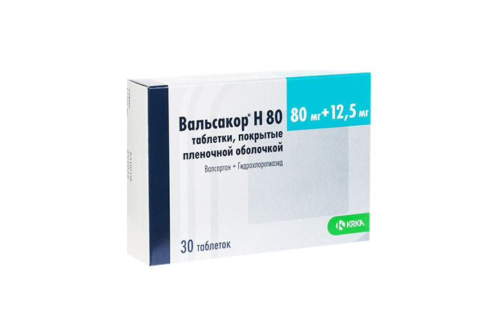 Вальсакор Н 80 80мг+12,5мг табл п/пл/о №30
