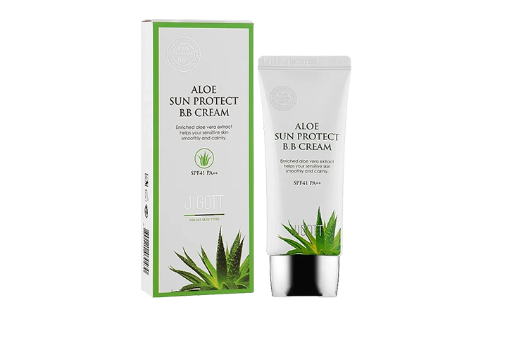 Jigott Aloe Sun Protect BB Cream Джиготт ВВ-Крем солнцезащит с экстр алоэ SPF41 PA++ 50мл
