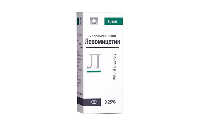 Левомицетин 0,25% капли гл 10мл фл/кап №1 инд/уп