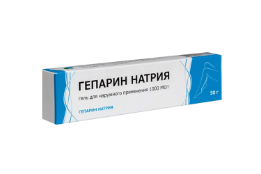 Гепарин натрия 1000МЕ/г гель д/нар прим 50г
