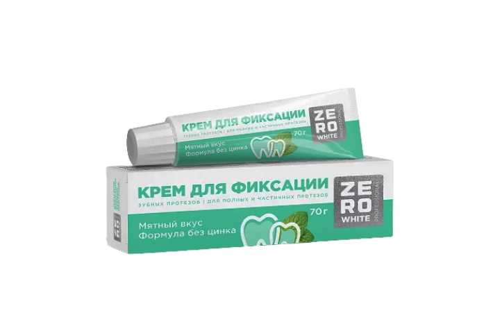 ZeroWhite Крем д/фикс зубных протезов Экстра сильный 70г мятный