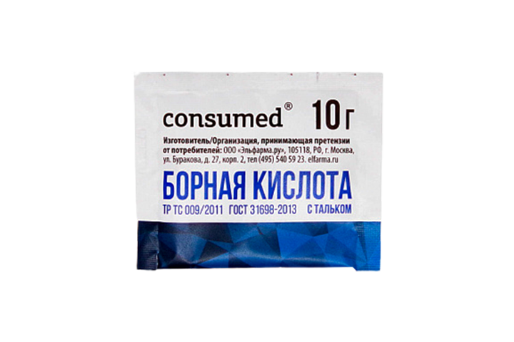 Борная к-та с тальком пор 10г Консумед