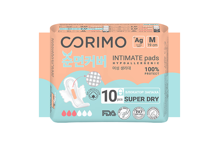 Corimo Прокладки жен гигиен анатом впит р.M 10шт