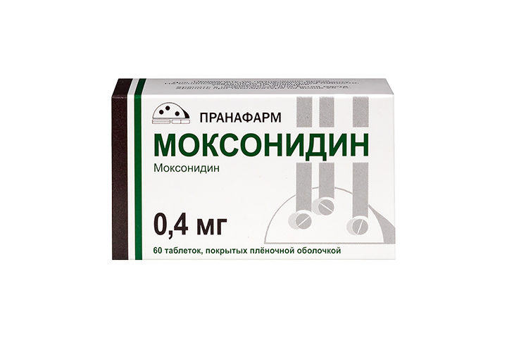 Моксонидин 0,4мг табл п/пл/о №60