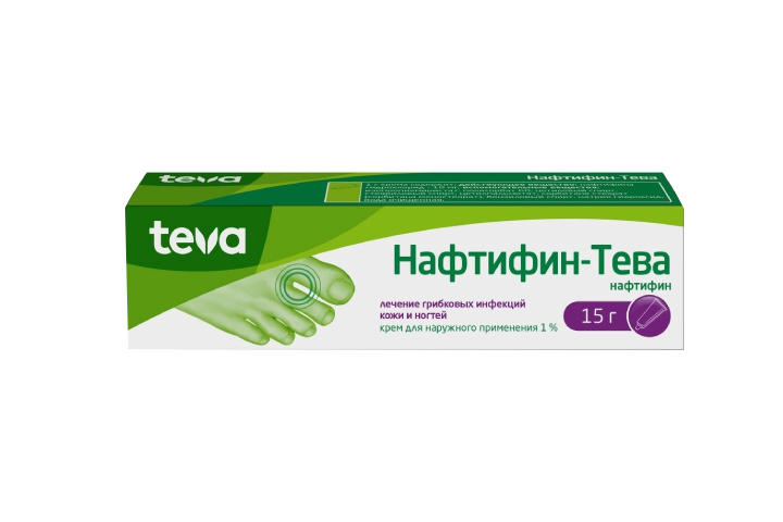 Нафтифин-Тева 1% крем д/нар прим 15г