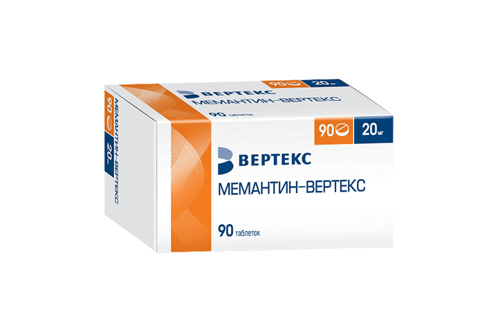 Мемантин-ВЕРТЕКС 20мг табл п/пл/о №90