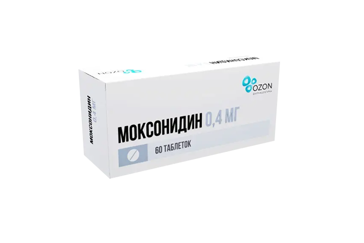 Моксонидин 0,4мг табл п/пл/о №60