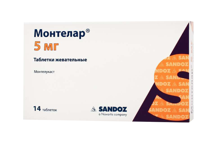 Монтелар 5мг табл жев №14