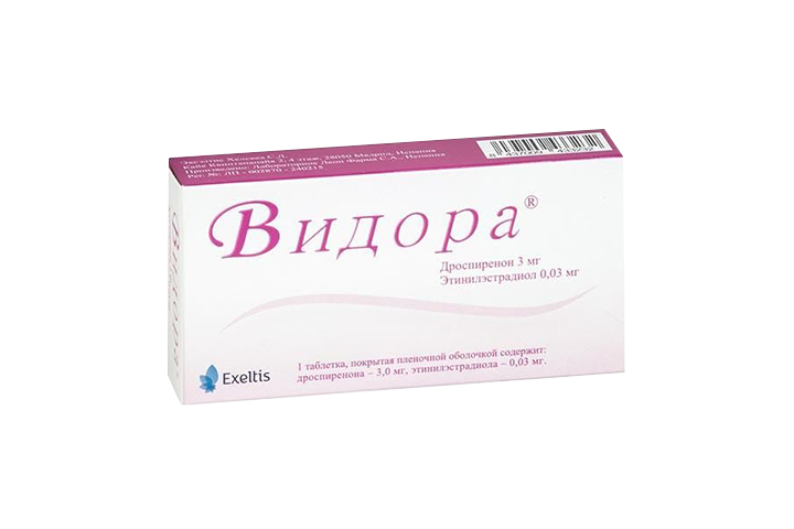 Видора 3мг+0,03мг табл п/пл/о №28