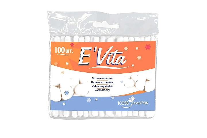 Ватные палочки E`Vita 100шт п/пак