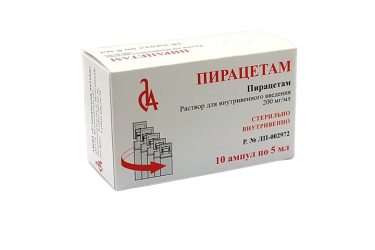 Пирацетам 200мг/мл р-р в/в 5мл амп №10