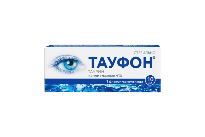 Тауфон 4% гл капли фл/кап 10мл инд/уп