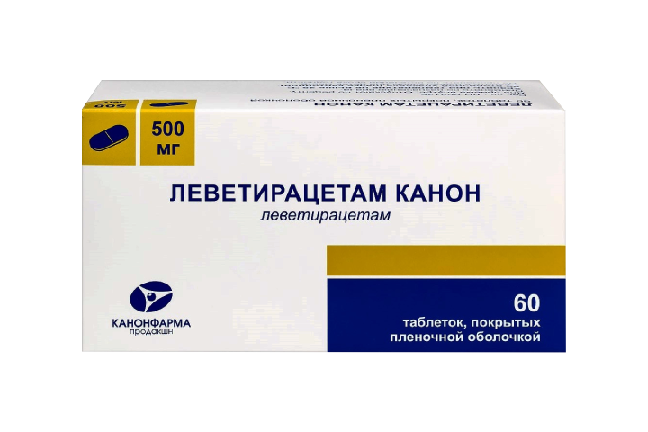 Леветирацетам Канон 500мг табл п/пл/о №60