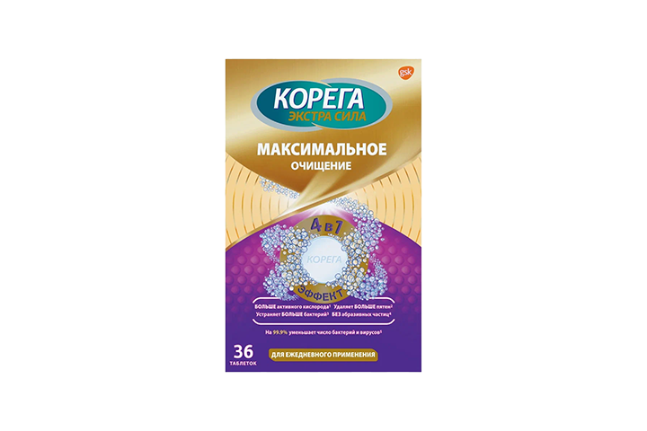 Корега Максимальное очищение табл д/очищ зубных протезов №36