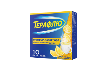 Терафлю пор д/приг р-ра д/пр внутрь 22,1г пак №10 лимон