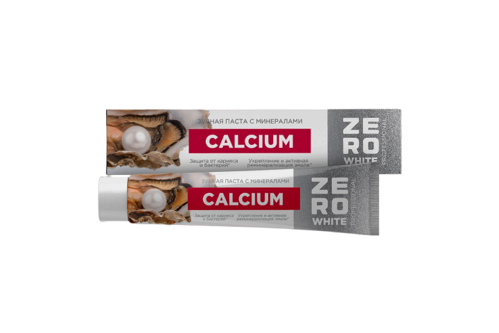 ZeroWhite Зубная паста Calcium с минералами 100г