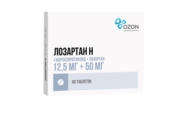 Лозартан-Н 12,5мг+50мг табл п/пл/о №60