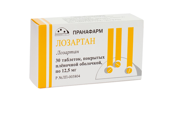 Лозартан 12,5мг табл п/пл/о №30