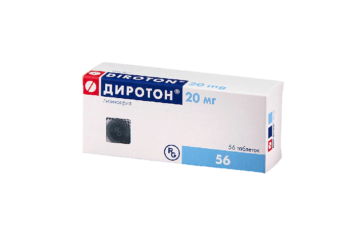 Диротон 20мг табл №56